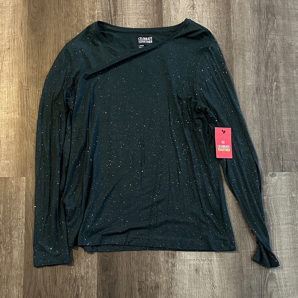 Celebrate Together Black Long Sleeve Top